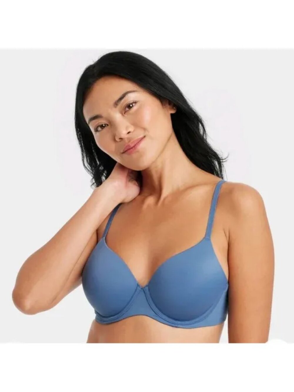Auden size 32A Lightly Lined Full Coverage Bra Dark Blue NEW